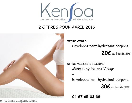 Offre corps, hydratez-vous dans votre institut de beauté KenSoa à Montpellier